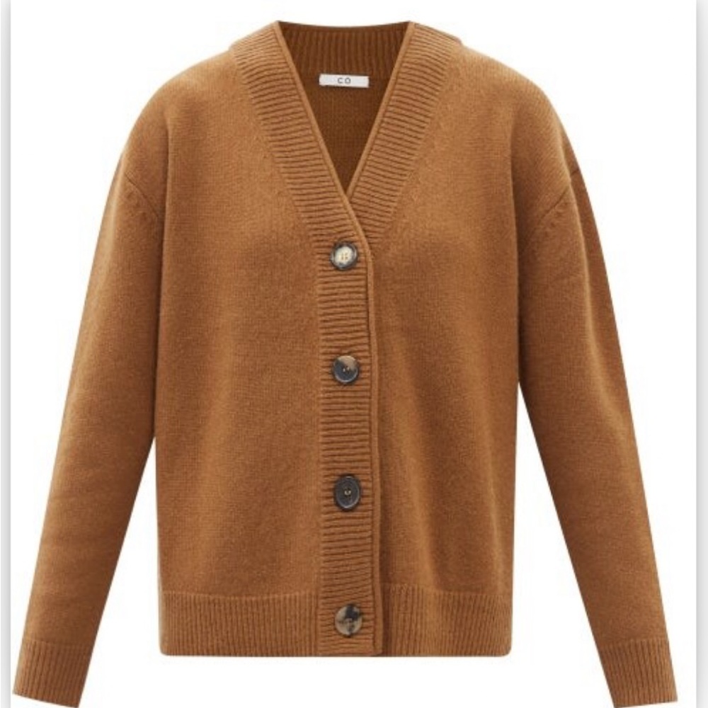 Co V-neck Cashmere Cardigan - Brown/wheat